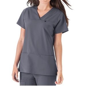 jockey gray pewter medium top shirt scrubs